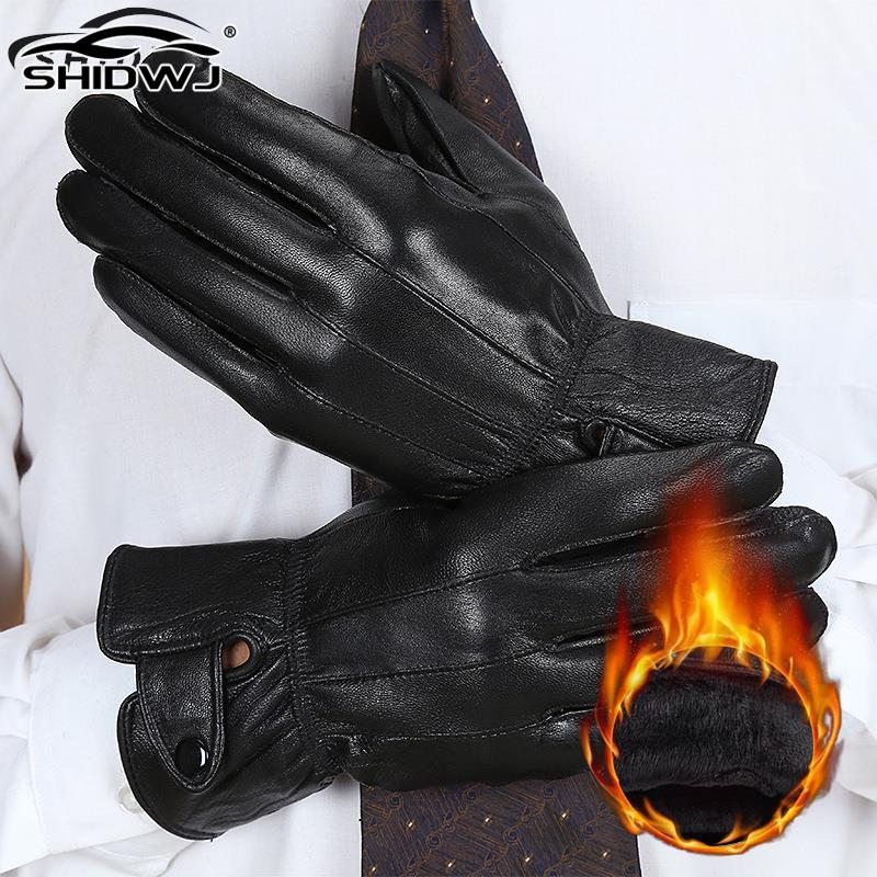 Driving Gloves Leather - بولي Leather قفازات جلدية التكتيكية للرجال