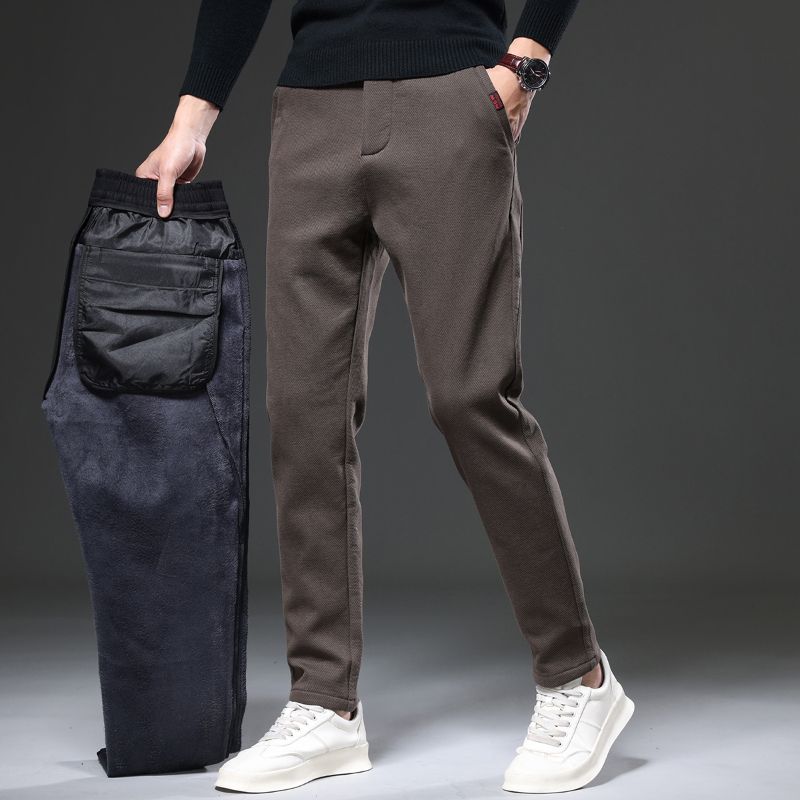 Men'S Fashion Jeans And Boots - بنطلون صوف دافئ 2026 للرجال، بنطلون