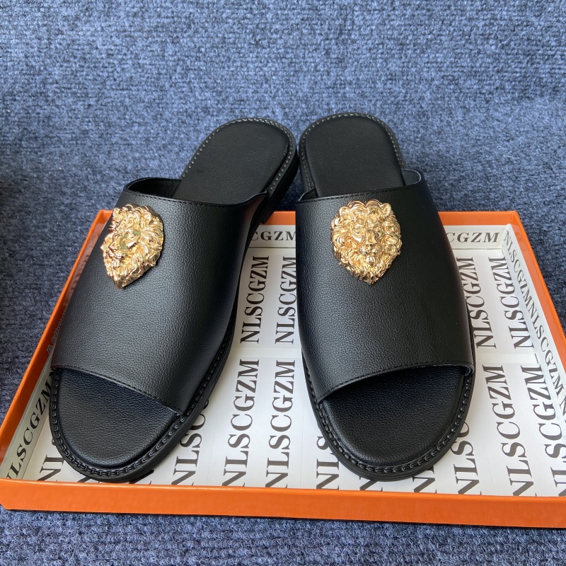 Men'S Fashion Luxury Brands - أحذية أصلية ماركة نعال سوداء للرجال