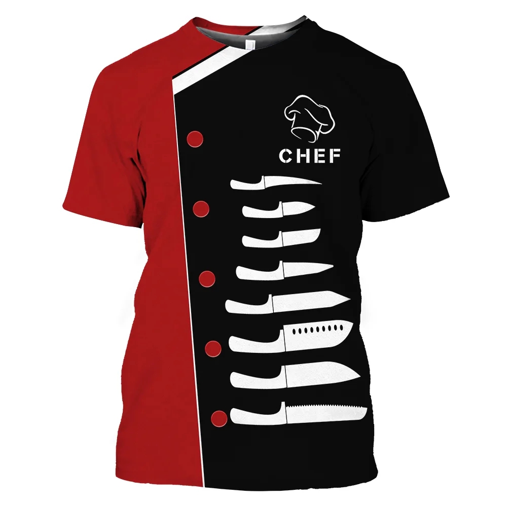 Men'S Fashion Oversized T Shirt - الهيب هوب الشيف موحدة موضة الاتجاه