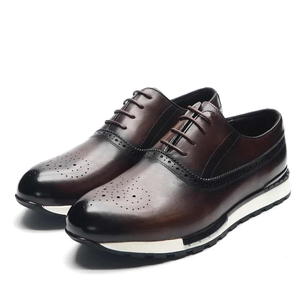 Oxford Shoes Brogue - حذاء رياضي أكسفورد مصنوع يدويًا من