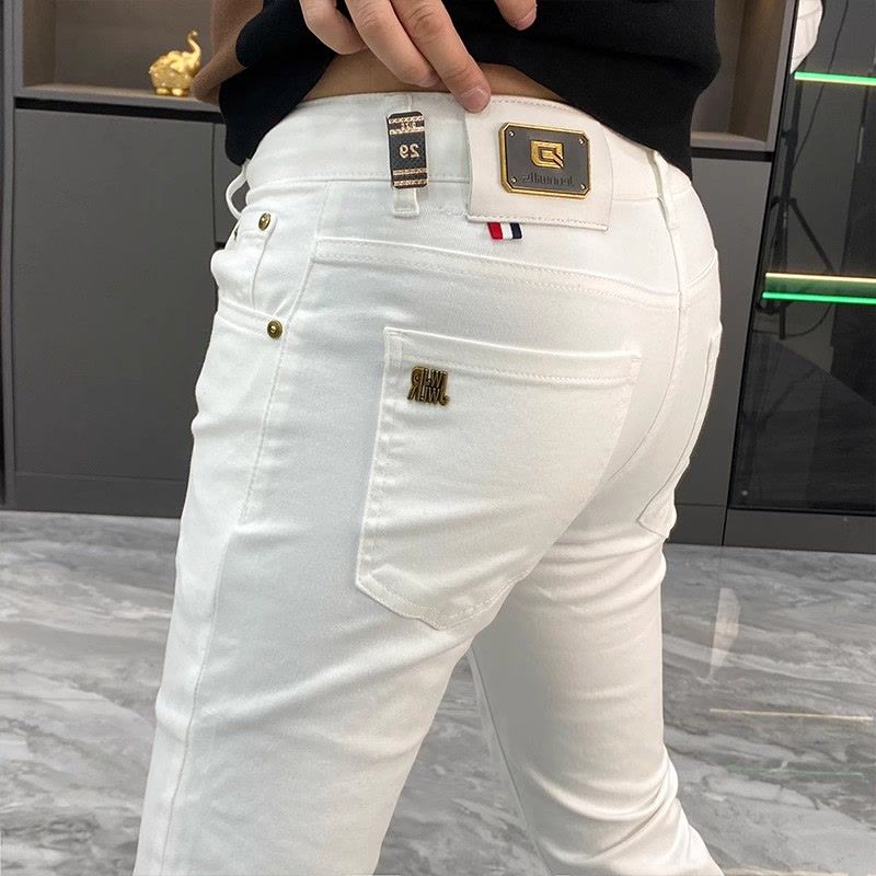 Men'S Fashion Jeans And Boots - جينز أبيض للرجال سلع أوروبية 2025