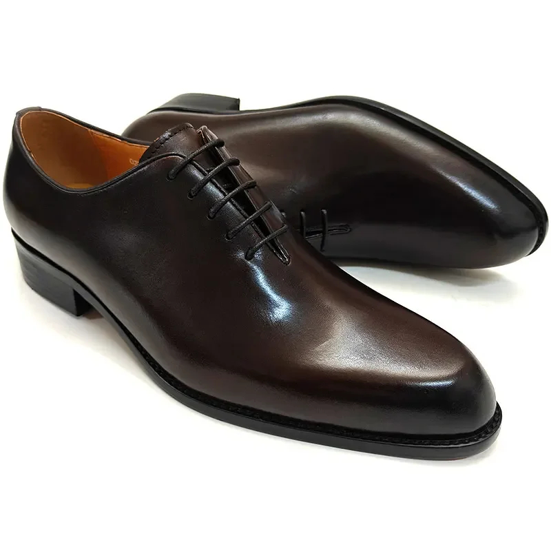 Oxford Shoes Brogue - أحذية رجالية مصنوعة يدويًا من جلد