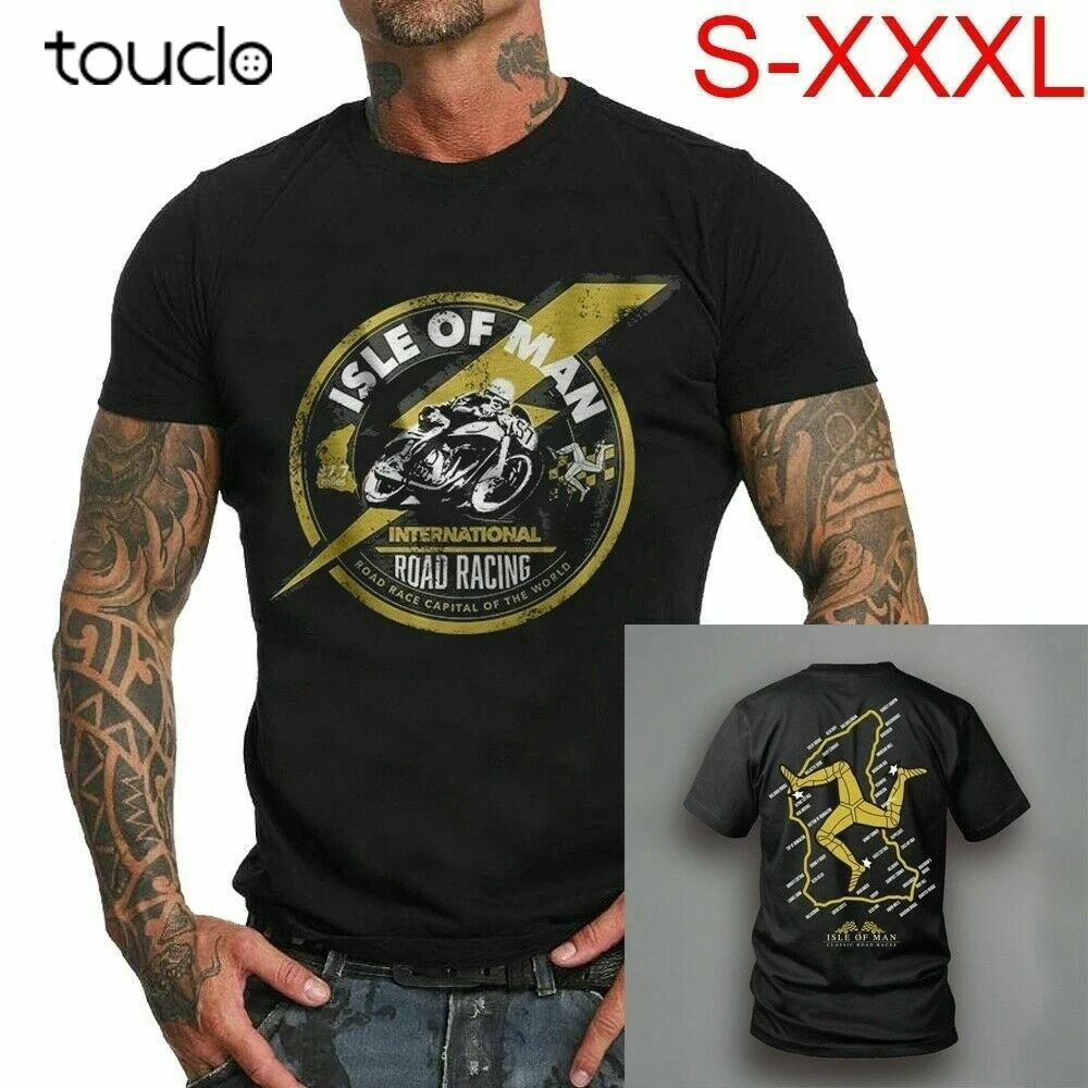 Men'S Fashion Oversized T Shirt - تي شيرت كلاسيكي بتصميم جزيرة مان
