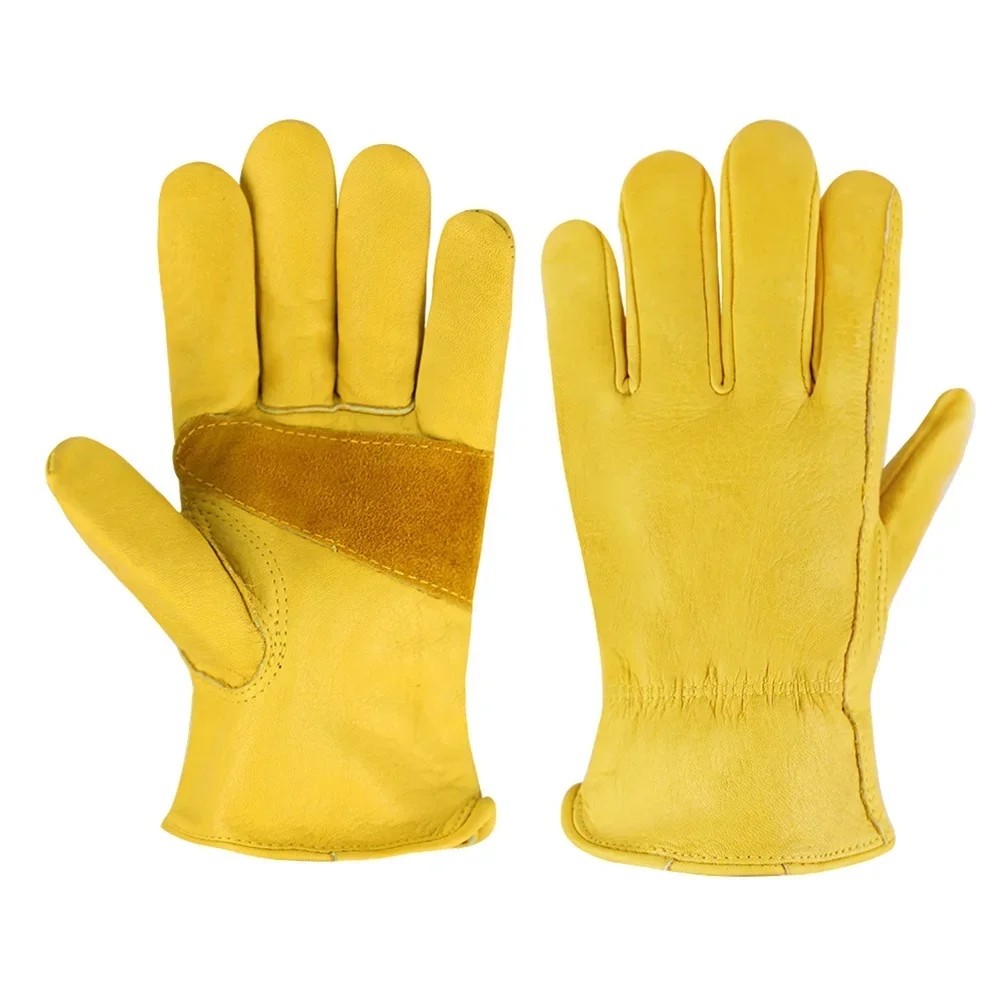 Driving Gloves Leather - قفازات عمل جلدية آمنة للحدائق وقيادة