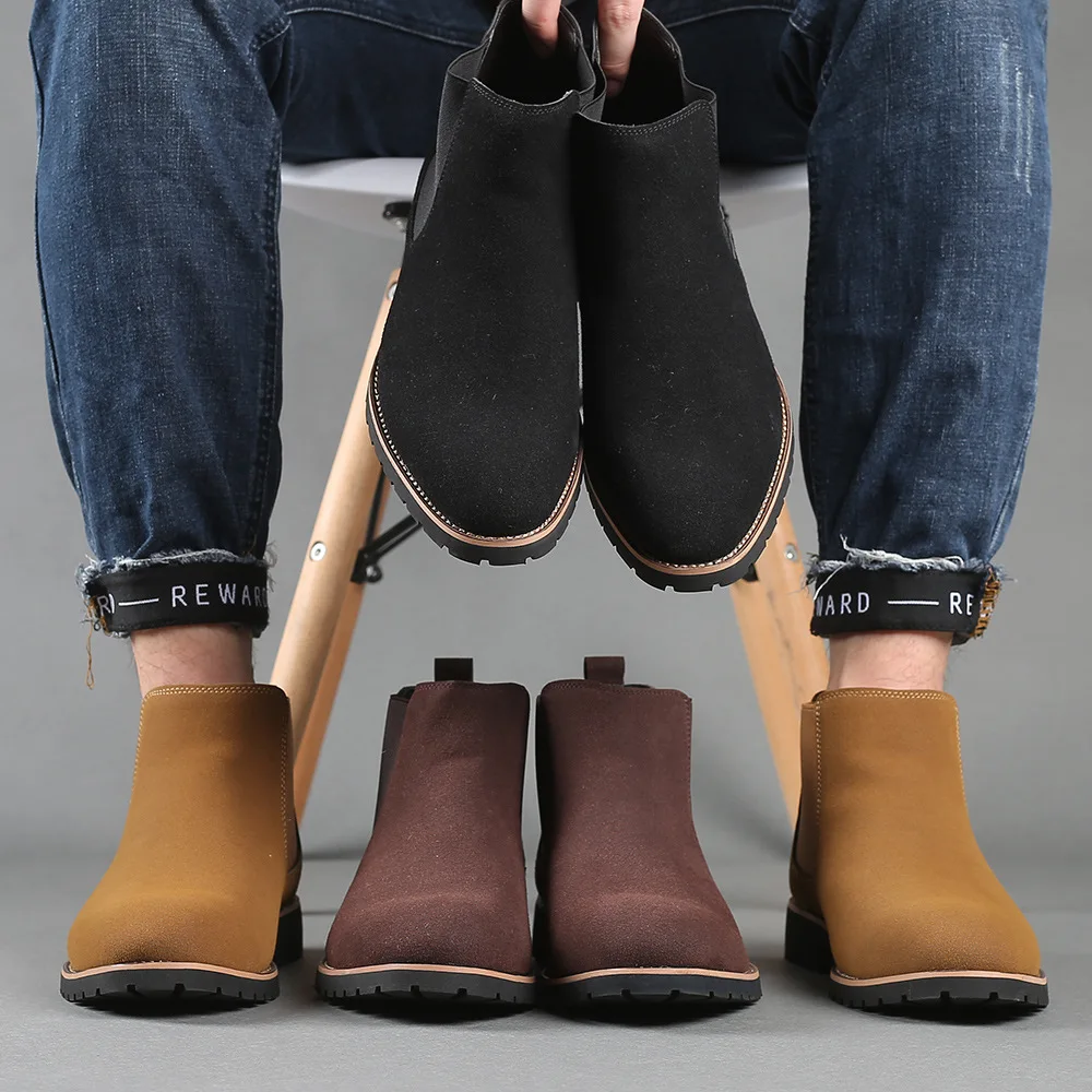 Mens Fashion Winter 2025 - الرجال حذاء من الجلد النمط البريطاني