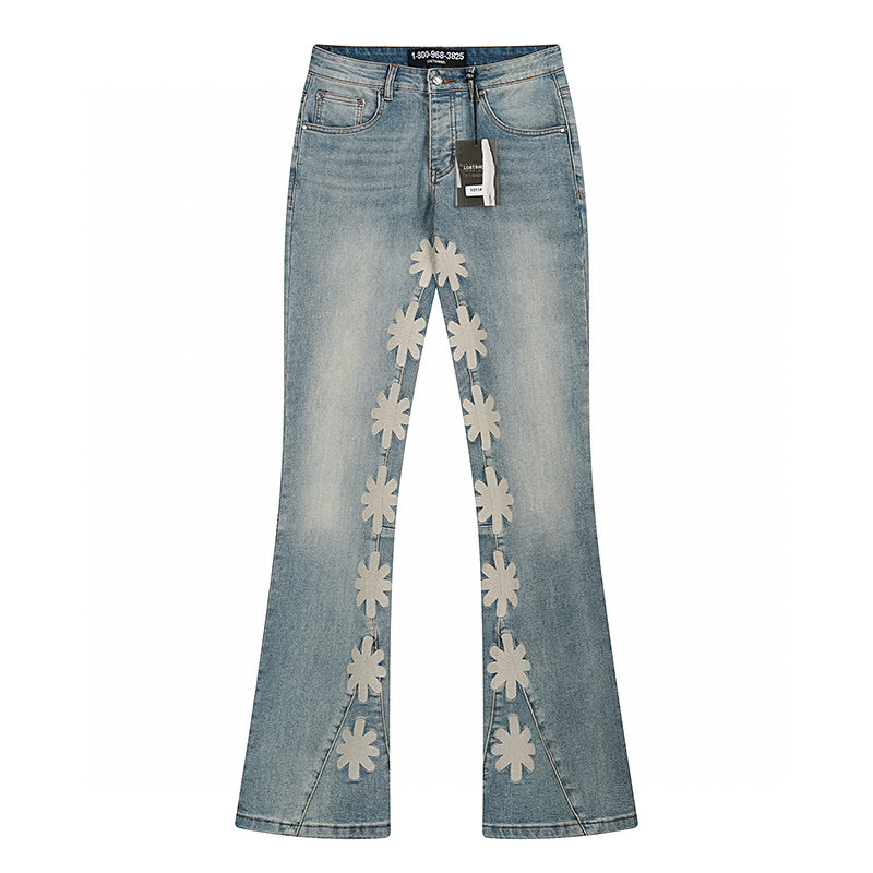 Men'S Fashion Jeans And Boots - بسيطة الثقيلة التطريز عالية الجودة خمر