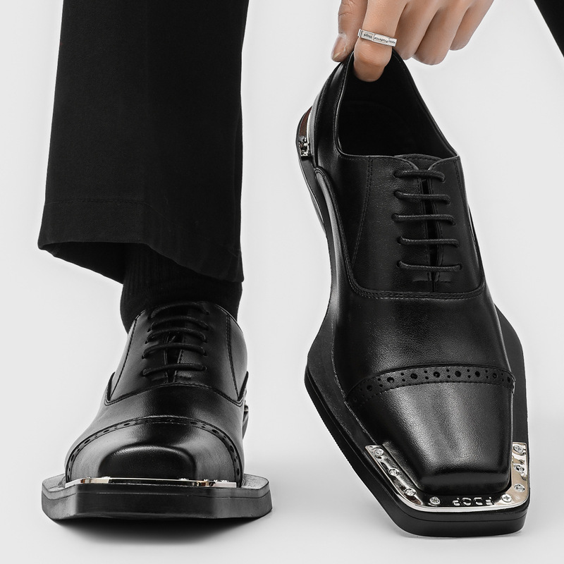 Oxford Shoes Brogue - أحذية رجالية أنيقة بتصميم هيب هوب