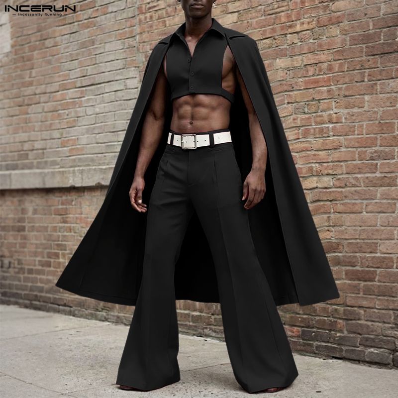 طقم رجالي من INCERUN بلون موحد - مراجعة Men'S Fashion For 2026 وسعره