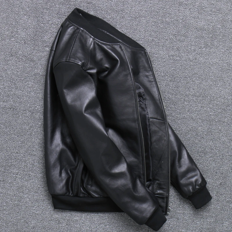الرجال الطيار جلد الغنم سترة ج - مراجعة Bomber Jacket Men وسعره