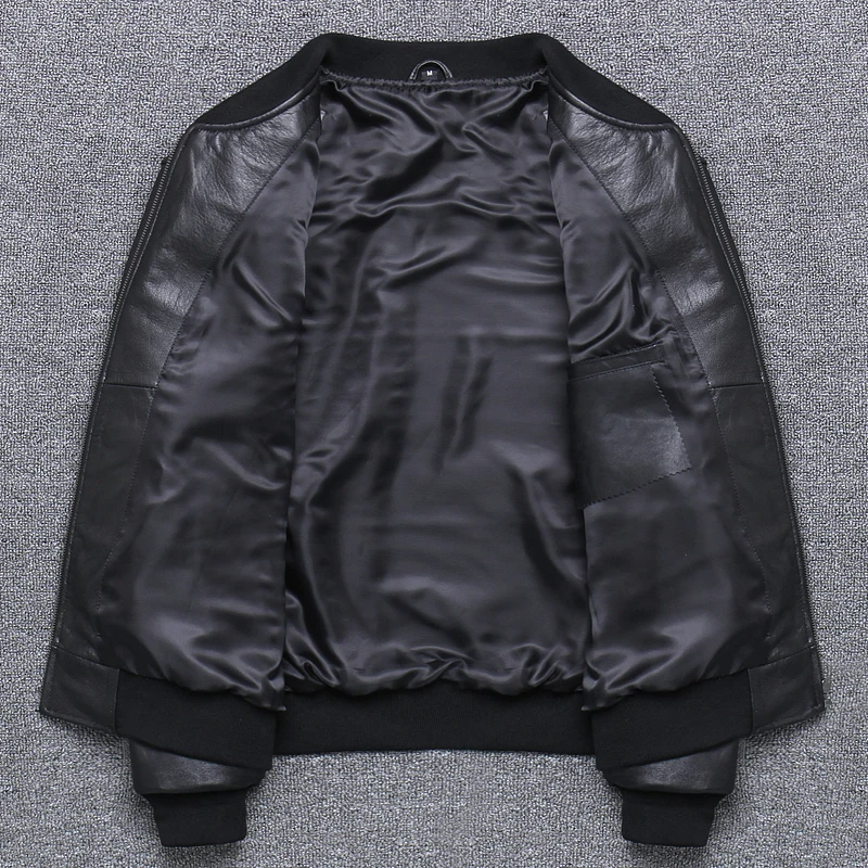 الرجال الطيار جلد الغنم سترة ج - مراجعة Bomber Jacket Men وسعره