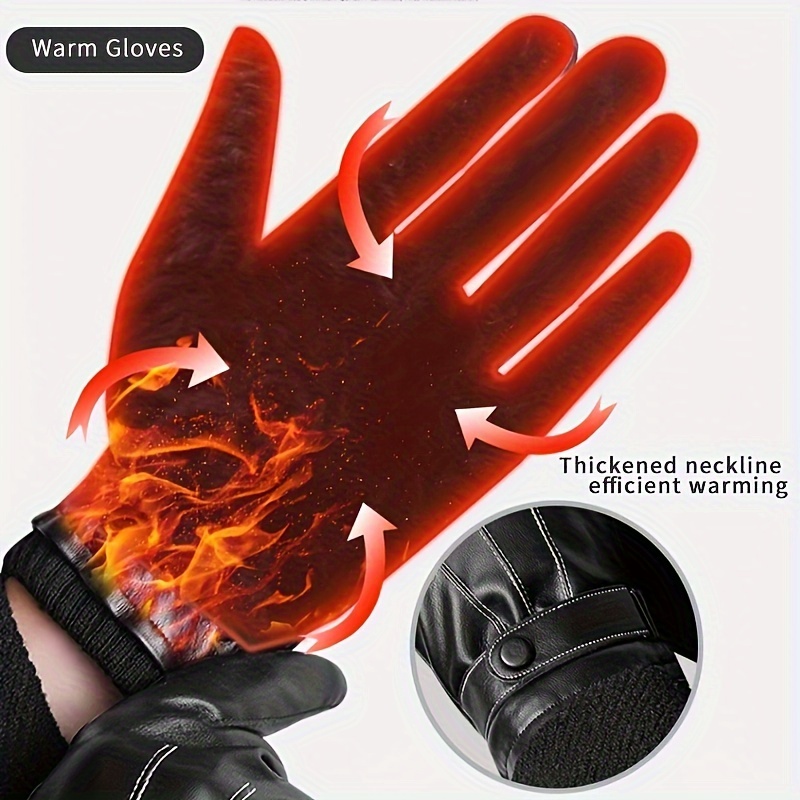 1 زوج قفازات الشتاء الدافئة ال - مراجعة Driving Gloves Leather وسعره