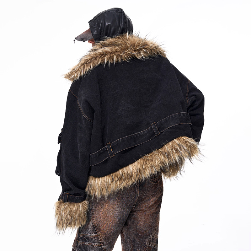 LUZHEN موضة شخصية فو الفراء ال - مراجعة Mens Fashion Winter 2025 وسعره