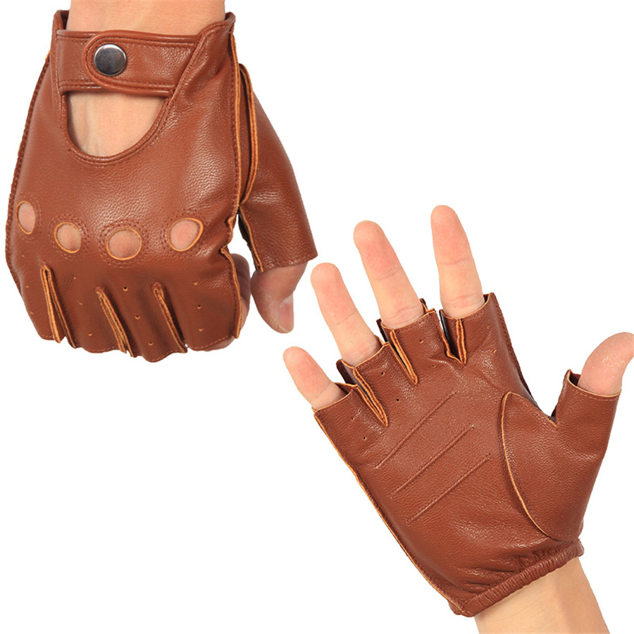 عالية الجودة رجل نصف اصبع قفاز - مراجعة Driving Gloves Leather وسعره