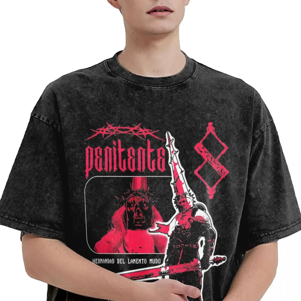 تي شيرت مخصص بحجم كبير مغسول ب - مراجعة Men'S Fashion Oversized T Shirt وسعره