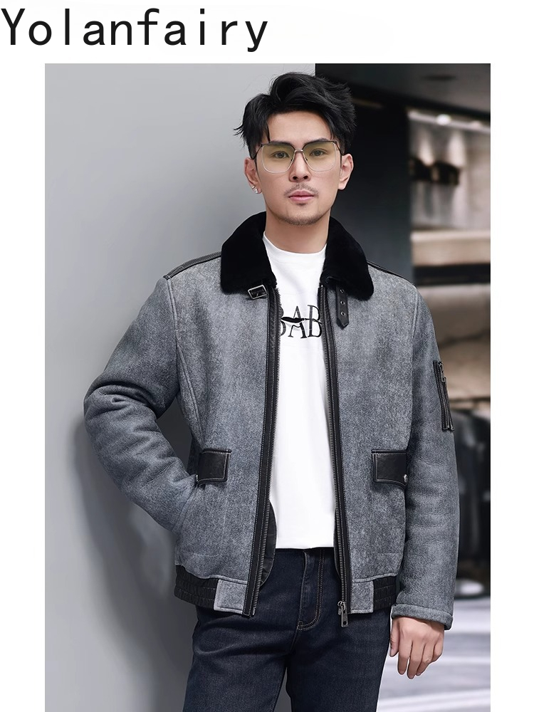 YOLANFAIRY معطف فرو طبيعي قصير - مراجعة Mens Fashion Winter 2025 وسعره