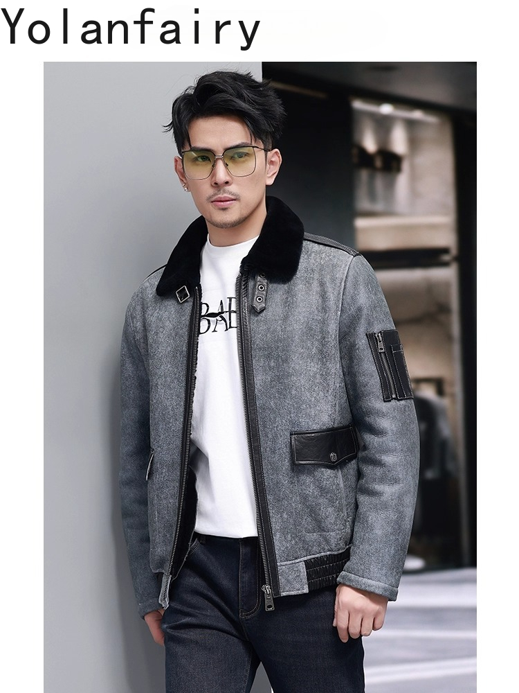 YOLANFAIRY معطف فرو طبيعي قصير - مراجعة Mens Fashion Winter 2025 وسعره