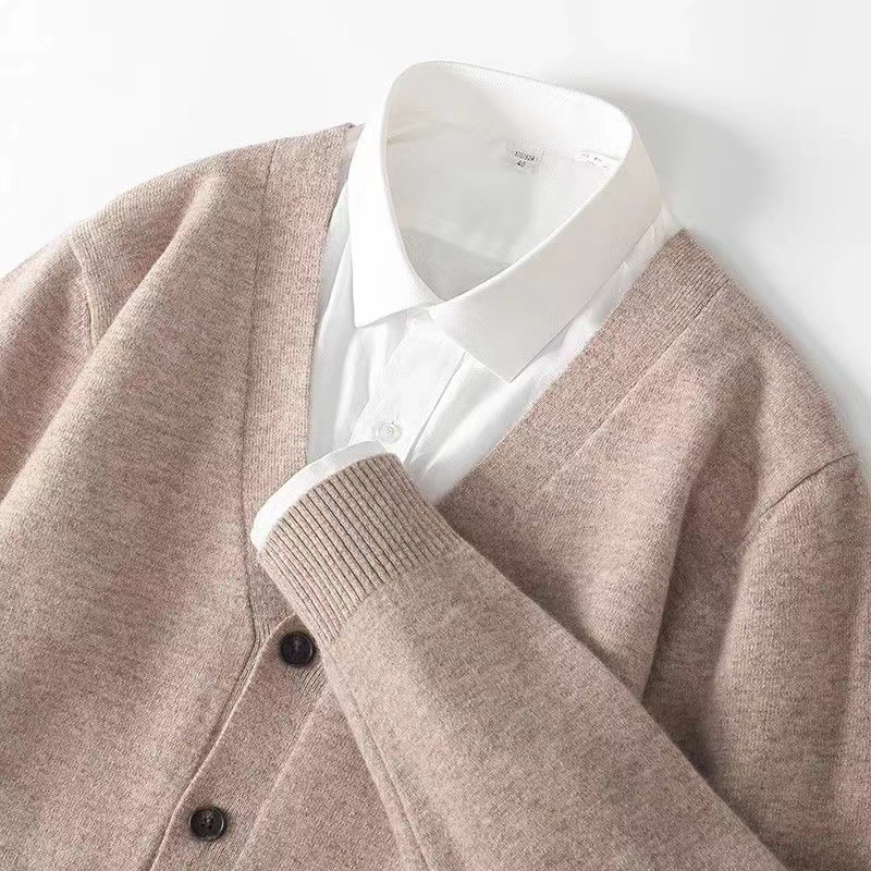 سترة كارديجان رقيقة منسوجة للر - مراجعة Men'S Fashion V Neck Sweater وسعره