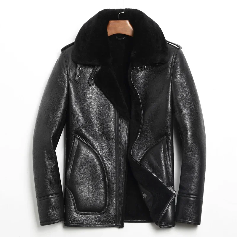 YOLANFAIRY سترة جلدية أصلية لل - مراجعة Bomber Jacket Men وسعره