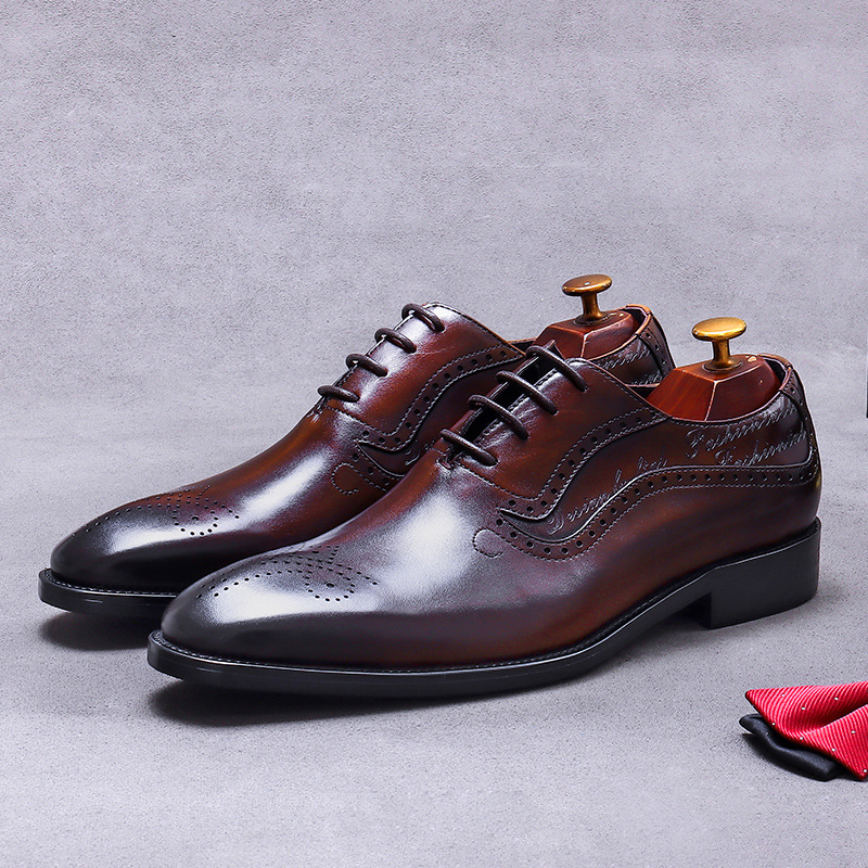 أحذية أكسفورد رجالية كلاسيكية  - مراجعة Oxford Shoes Brogue وسعره