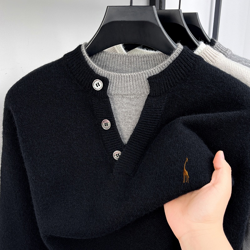 سترة رجالية عصرية بأكمام طويلة - مراجعة Men'S Fashion V Neck Sweater وسعره