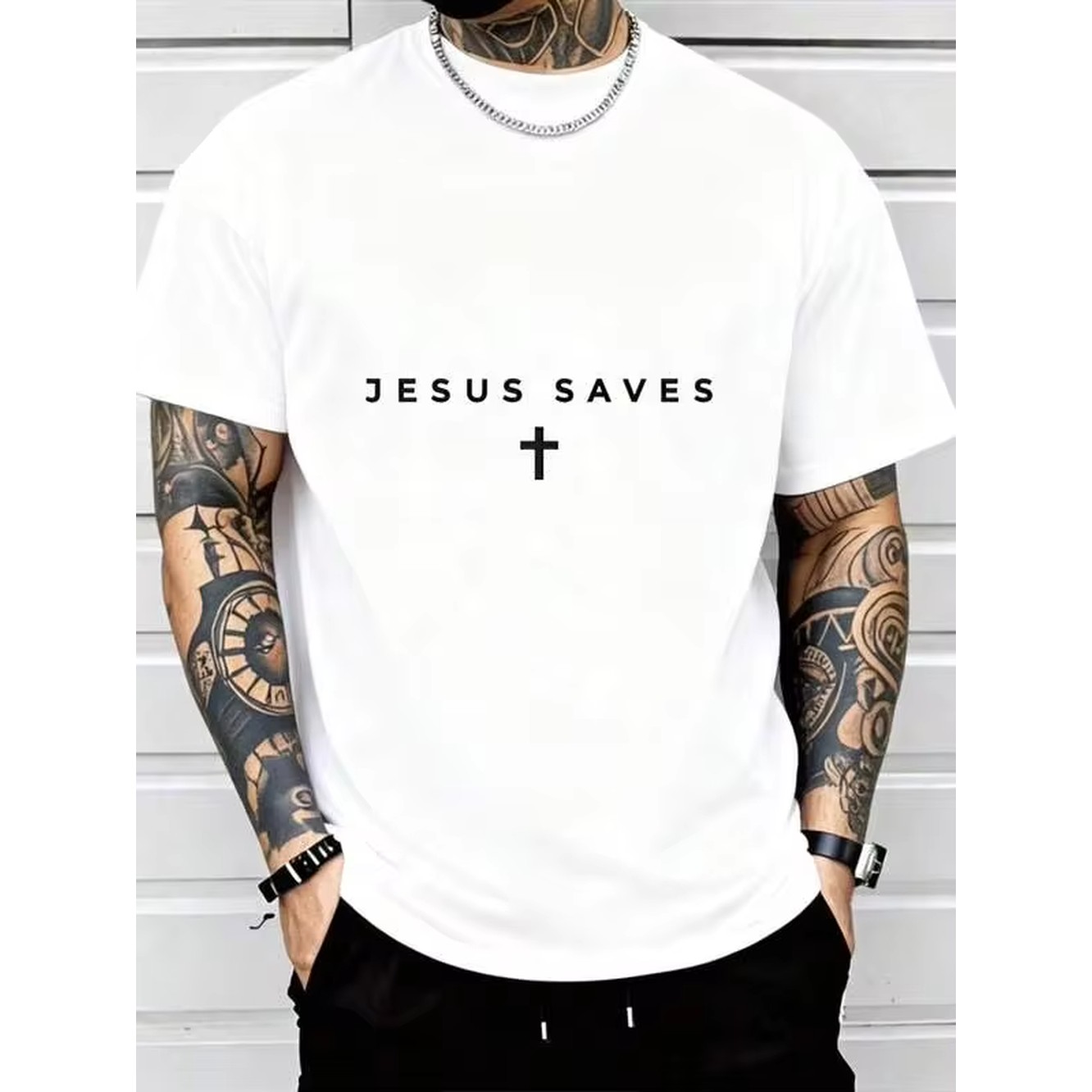 تي شيرت رجالي قطني بياقة دائري - مراجعة Men'S Fashion Oversized T Shirt وسعره
