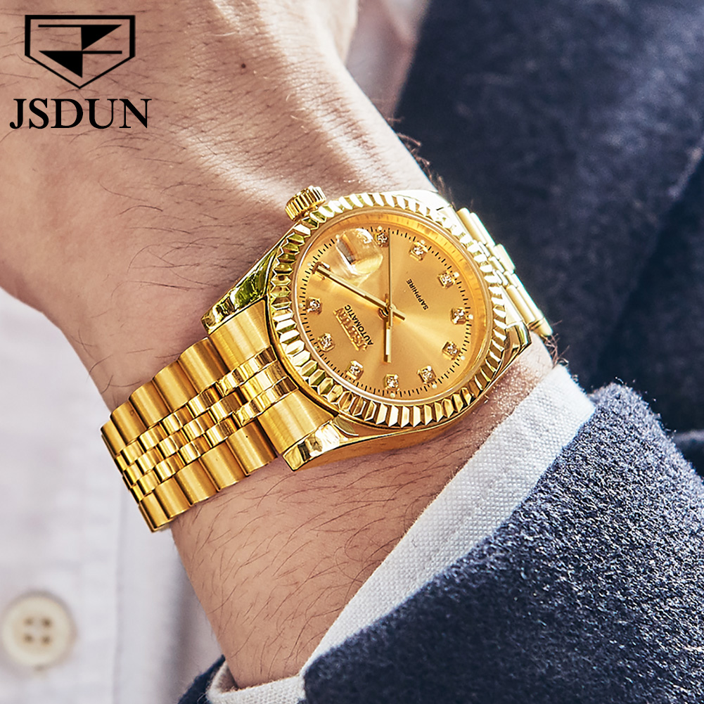 JSDUN-ساعة يد ميكانيكية أوتوما - مراجعة Mens Fashion In 1920 وسعره