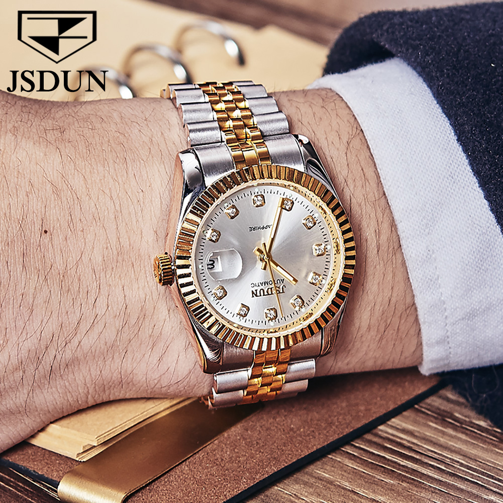 JSDUN-ساعة يد ميكانيكية أوتوما - مراجعة Mens Fashion In 1920 وسعره
