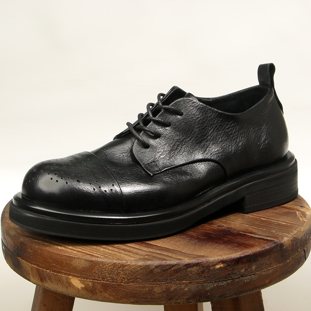 أعلى جودة جلد طبيعي الرجال تصل - مراجعة Oxford Shoes Brogue وسعره