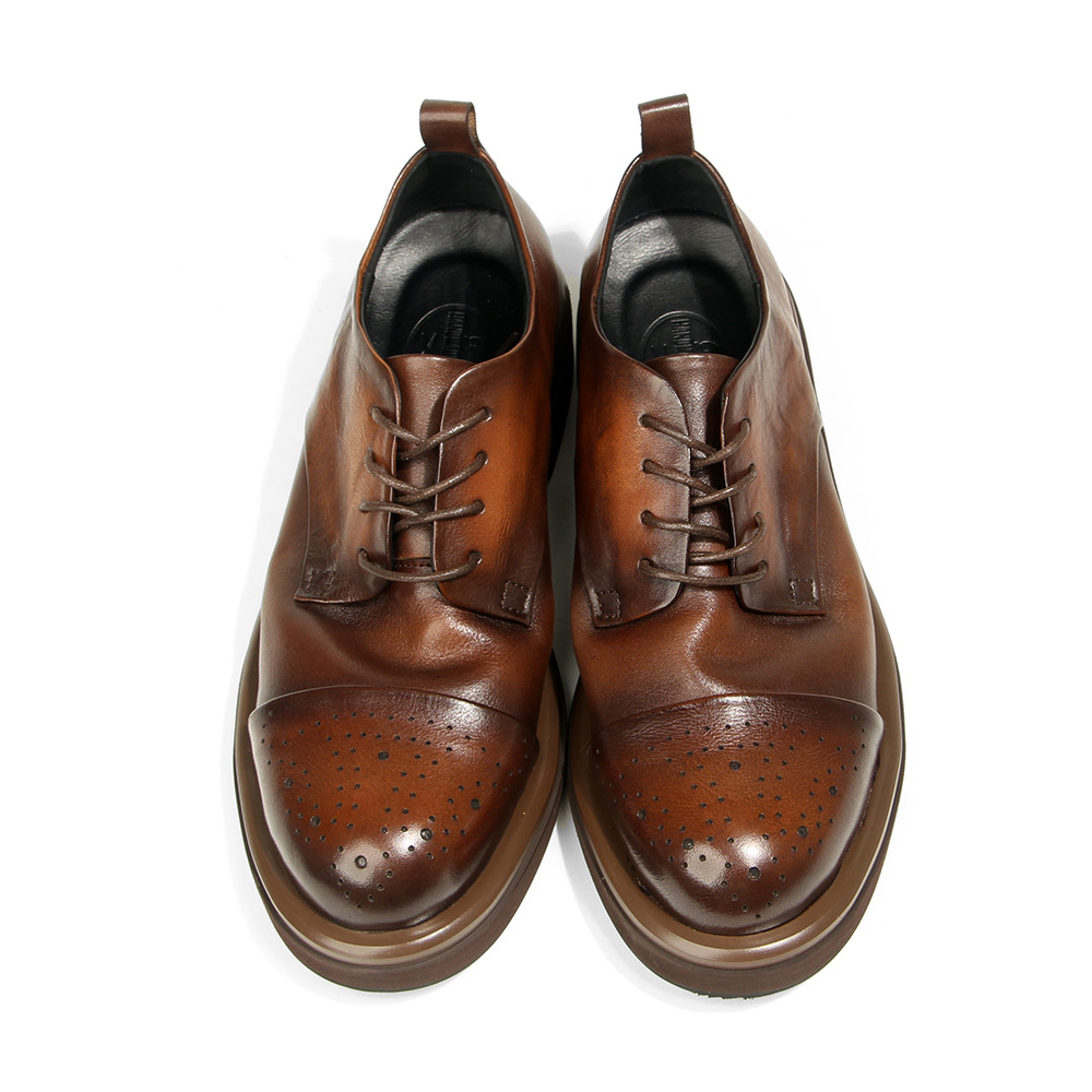 أعلى جودة جلد طبيعي الرجال تصل - مراجعة Oxford Shoes Brogue وسعره