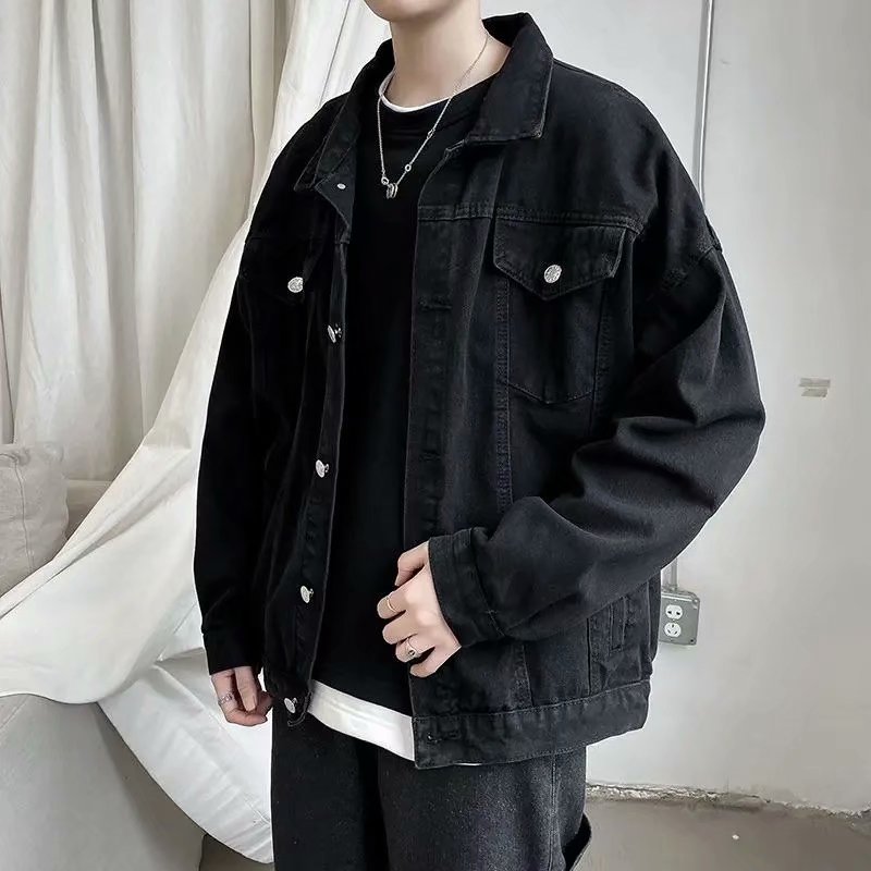 أسود الدنيم سترة قصيرة الرجال  - مراجعة Bomber Jacket Men وسعره