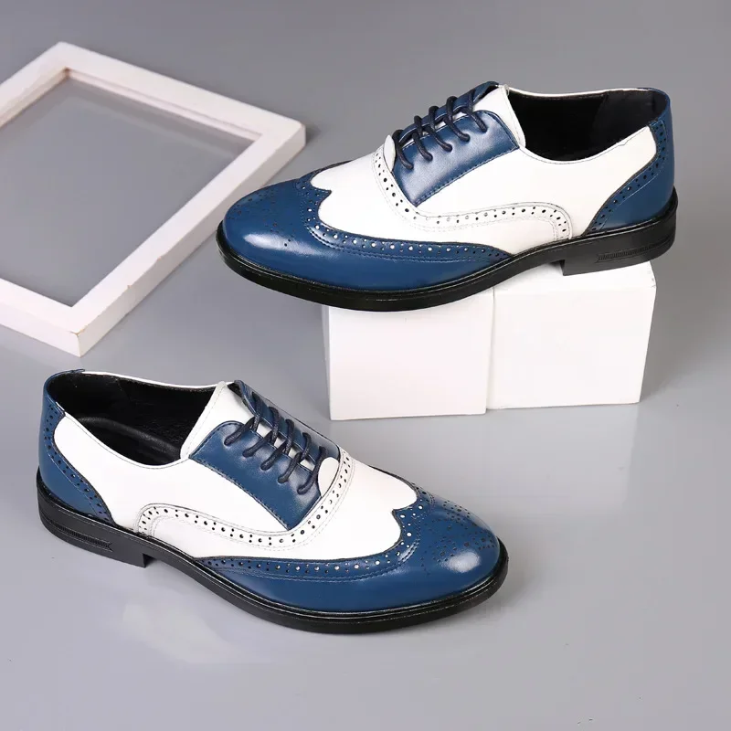 مختلط الألوان الرجال فستان أحذ - مراجعة Oxford Shoes Brogue وسعره