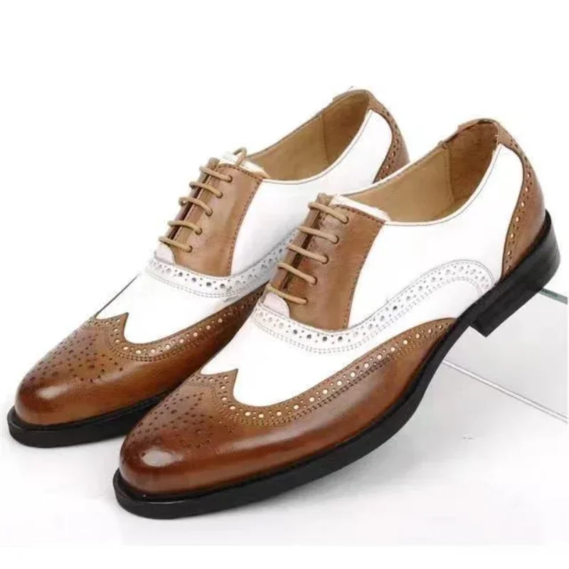 مختلط الألوان الرجال فستان أحذ - مراجعة Oxford Shoes Brogue وسعره