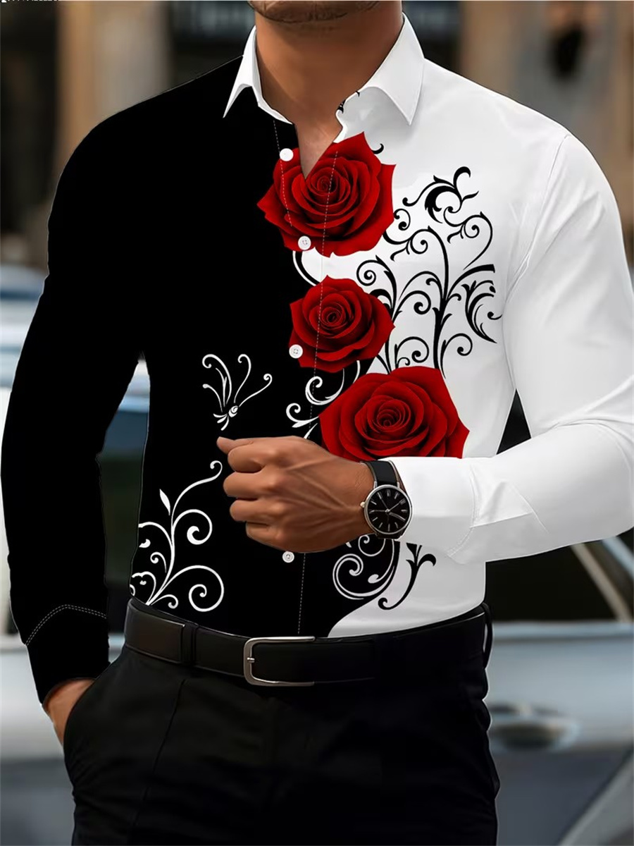 قميص رجالي بأكمام طويلة مزين ب - مراجعة Men'S Fashion Trends وسعره