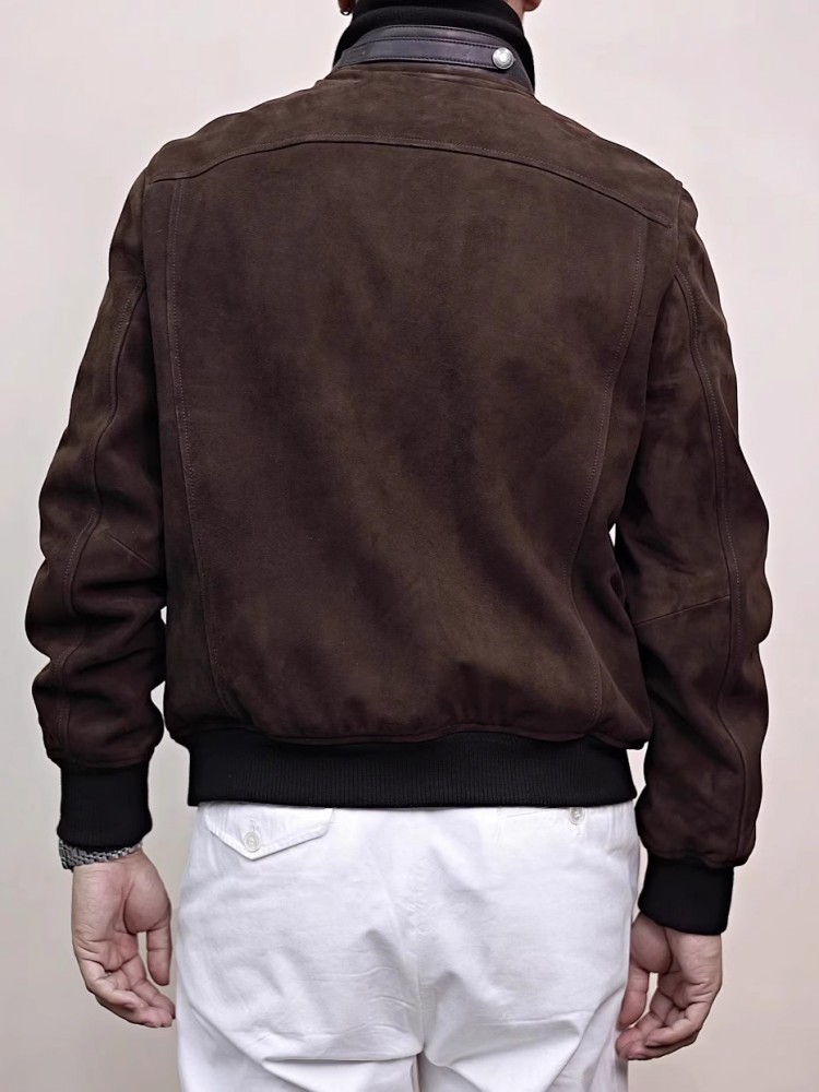 سترة رجالي من الجلد الطبيعي بي - مراجعة Bomber Jacket Men وسعره