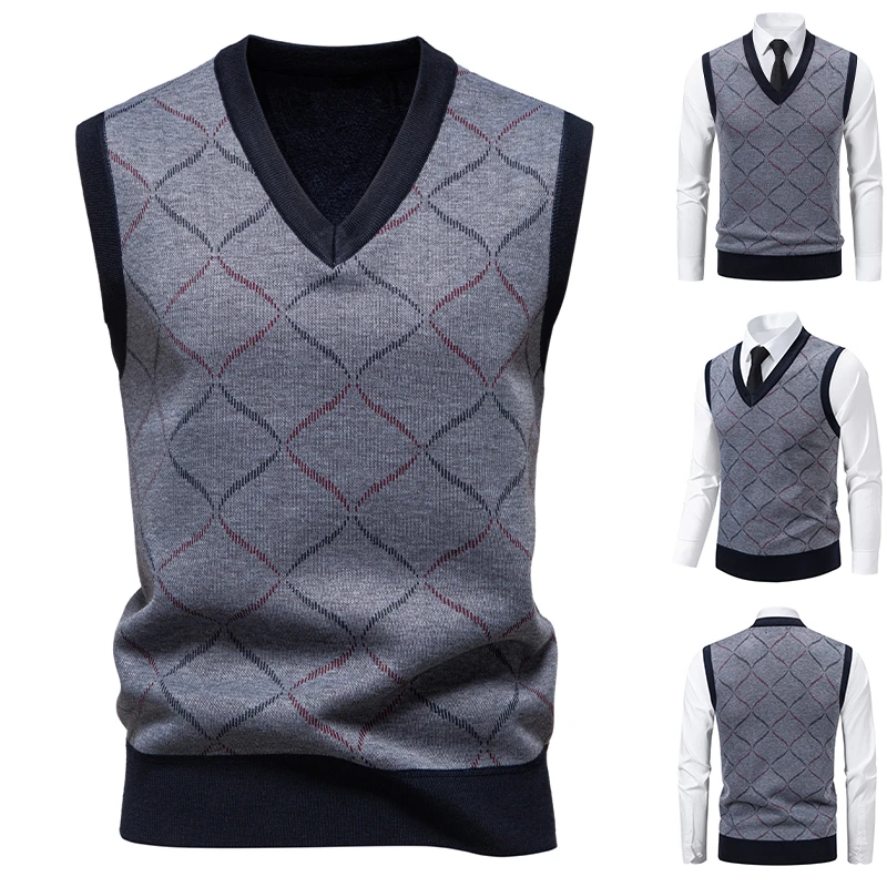سترة رجالية محبوكة برقبة على ش - مراجعة Men'S Fashion V Neck Sweater وسعره