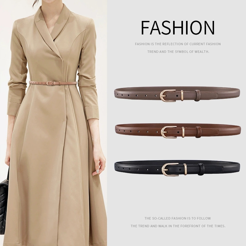 حزام نسائي فاخر من طبقتين من ج - مراجعة Leather Belt Braided وسعره
