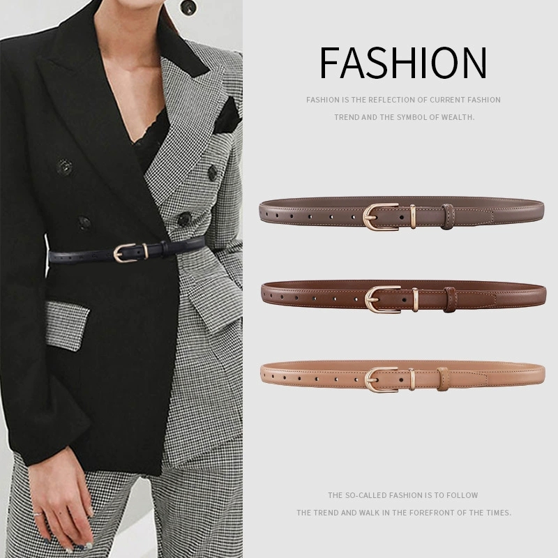 حزام نسائي فاخر من طبقتين من ج - مراجعة Leather Belt Braided وسعره