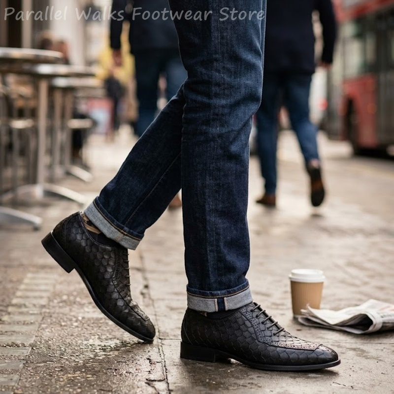 أحذية أكسفورد رجالية رسمية من  - مراجعة Oxford Shoes Brogue وسعره
