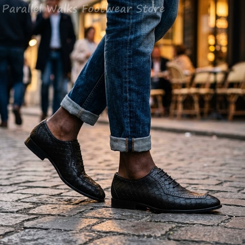 أحذية أكسفورد رجالية رسمية من  - مراجعة Oxford Shoes Brogue وسعره