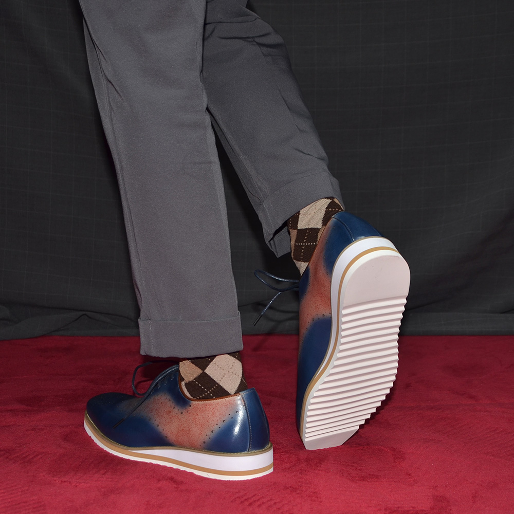 أحذية أكسفورد فاخرة للرجال بلو - مراجعة Oxford Shoes Brogue وسعره